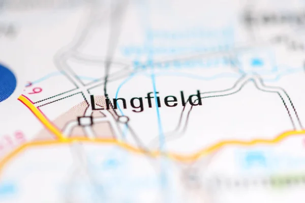 Lingfield Reino Unido Sobre Mapa Geografia — Fotografia de Stock