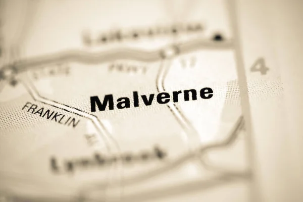 Malverne Географічній Карті Сша — стокове фото