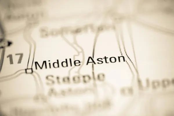 ミドル アストン 地理地図上のイギリス — ストック写真