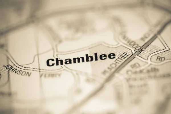 Chamblee on a map of the United States of America