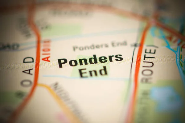 Ponders End Χάρτη Του Ηνωμένου Βασιλείου — Φωτογραφία Αρχείου
