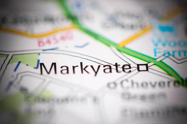 Markyate Förenade Kungariket Geografisk Karta — Stockfoto