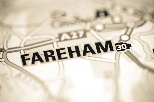 Fareham Regno Unito Una Carta Geografica — Foto Stock