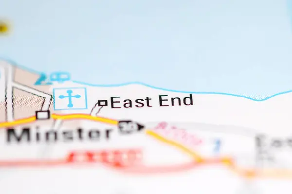 東の端 地理地図上のイギリス — ストック写真