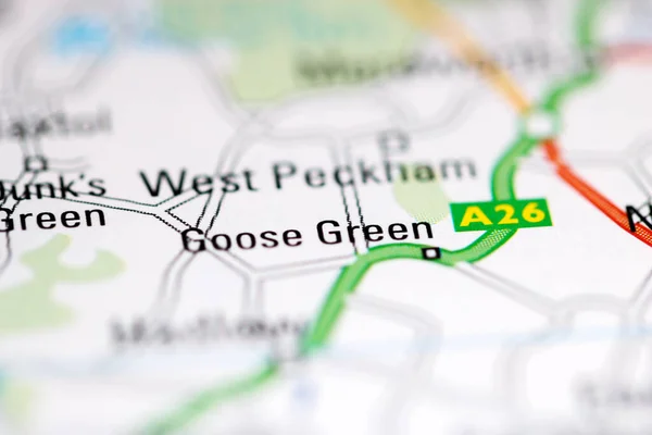 ガチョウの緑 地理地図上のイギリス — ストック写真