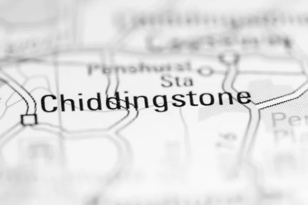 Чіддінгстон Велика Британія Географічній Карті — стокове фото