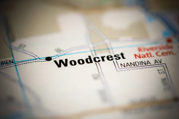 Woodcrest Califórnia Eua Sobre Mapa Geografia — Fotografia de Stock