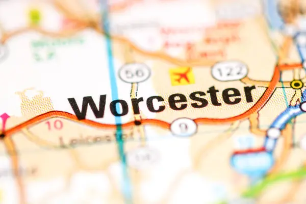 Worcester Massachusetts Eeuu Mapa Geográfico — Foto de Stock