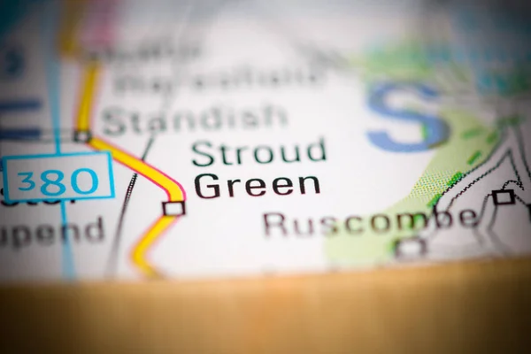 Stroud Green Großbritannien Auf Einer Geografischen Karte — Stockfoto