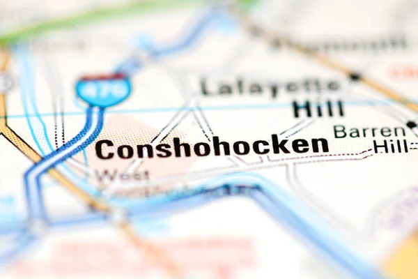 Conshohocken on a geographical map of USA