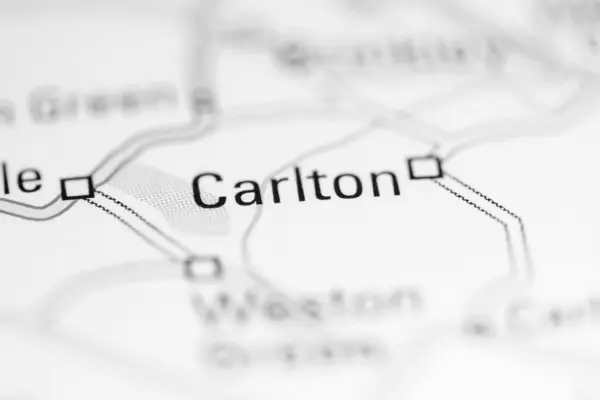 Carlton Vagyok Egyesült Királyság Földrajzi Térképen — Stock Fotó