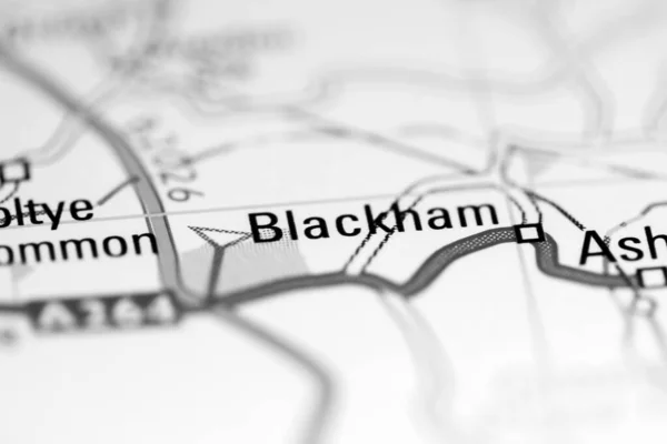 Blackham Reino Unido Sobre Mapa Geografia — Fotografia de Stock