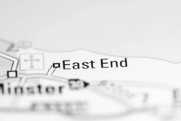 East End Zjednoczone Królestwo Mapie Geograficznej — Zdjęcie stockowe