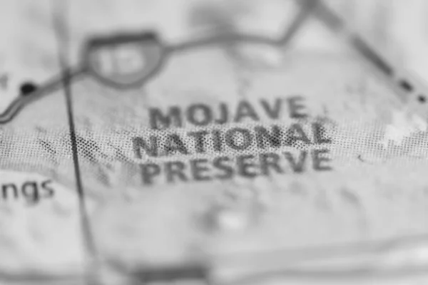 Conservación Nacional Mojave Mapa Geográfico Estados Unidos —  Fotos de Stock
