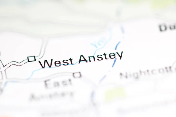 West Anstey Regno Unito Una Carta Geografica — Foto Stock