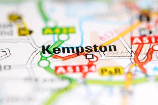 Kempston Reino Unido Sobre Mapa Geografia — Fotografia de Stock