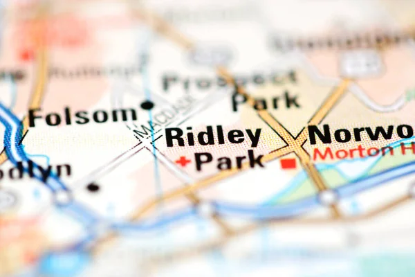 Ridley Park on a geographical map of USA