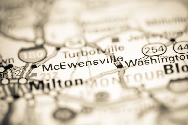 Mcewensville Pensilvanya Abd Coğrafya Haritasında — Stok fotoğraf
