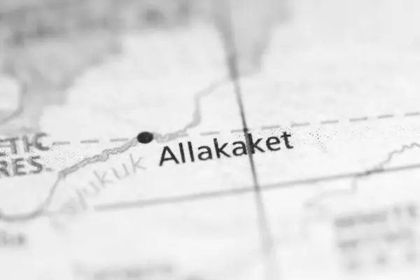 Allkaket Mapa Geográfico Dos Eua — Fotografia de Stock