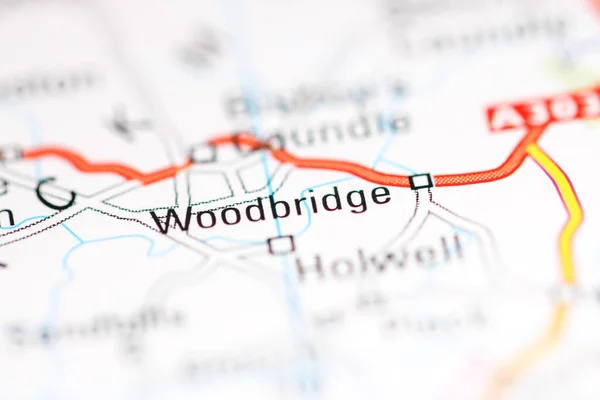 ウッドブリッジ 地理地図上のイギリス — ストック写真