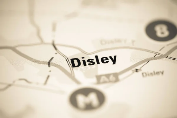 Disley Mapa Geográfico Reino Unido — Fotografia de Stock