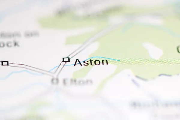 アストンだ 地理地図上のイギリス — ストック写真