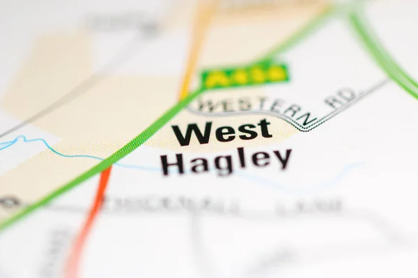 West Hagley Sobre Mapa Reino Unido — Fotografia de Stock