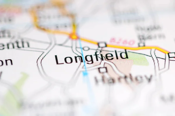 ロングフィールドだ 地理地図上のイギリス — ストック写真