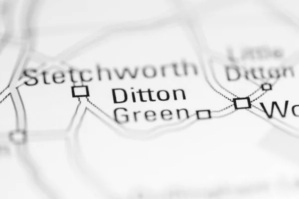 Ditton Green Reino Unido Mapa Geográfico —  Fotos de Stock