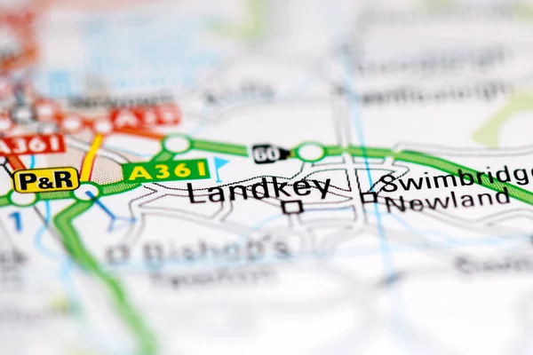 ランドキー 地理地図上のイギリス — ストック写真
