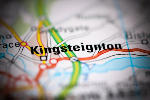 Kingsteignton Regno Unito Una Carta Geografica — Foto Stock