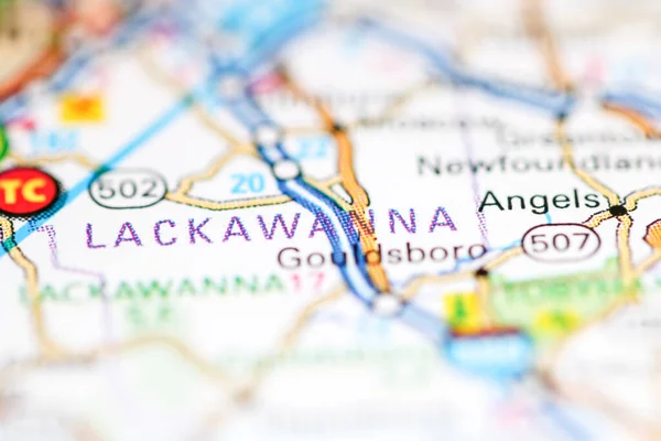 Lackawanna Pensilvânia Eua Sobre Mapa Geografia — Fotografia de Stock