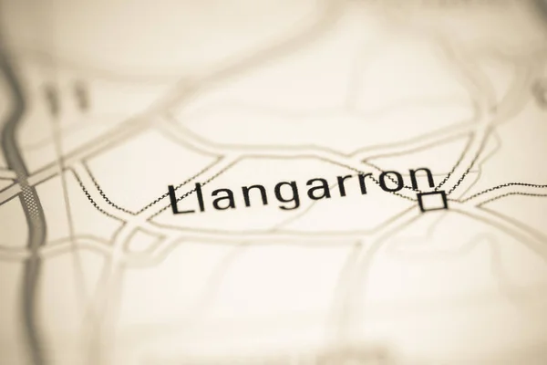 Llangarron Zjednoczone Królestwo Mapie Geograficznej — Zdjęcie stockowe
