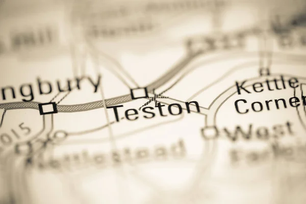 テストン 地理地図上のイギリス — ストック写真