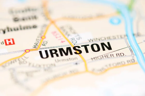 Urmston Γεωγραφικό Χάρτη Του Ηνωμένου Βασιλείου — Φωτογραφία Αρχείου