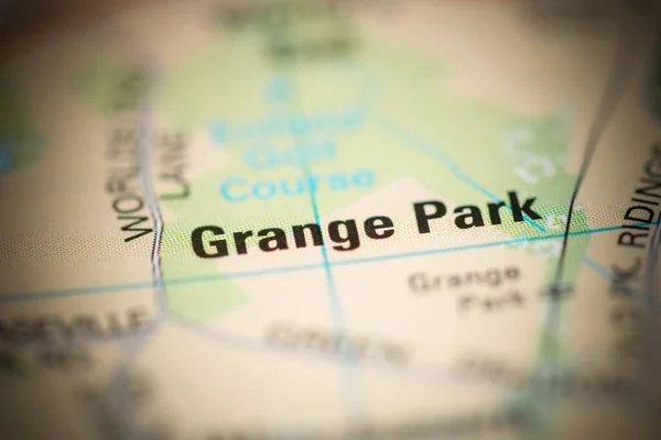 지도에 Grange Park — 스톡 사진