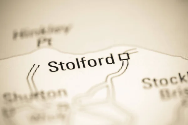 Stolford Reino Unido Sobre Mapa Geografia — Fotografia de Stock