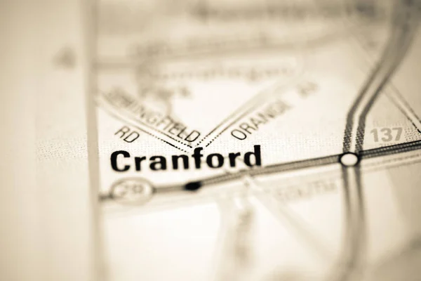 Cranford Γεωγραφικό Χάρτη Των Ηπα — Φωτογραφία Αρχείου