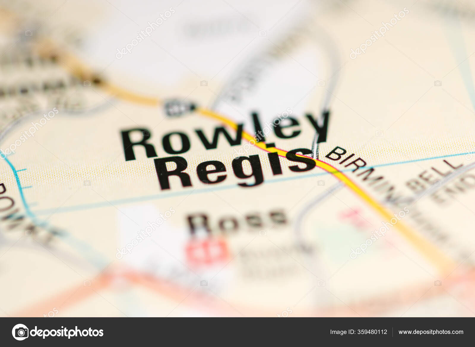 Rowley Regis Map United Kingdom Stock Photo by ©aliceinwonderland2020