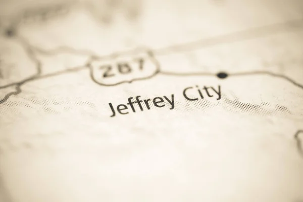 Jeffrey City Mapa Geográfico Estados Unidos —  Fotos de Stock