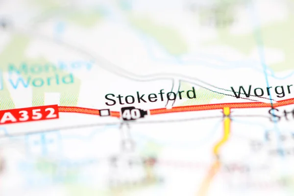 Стоукфорд Великобритания Географической Карте — стоковое фото