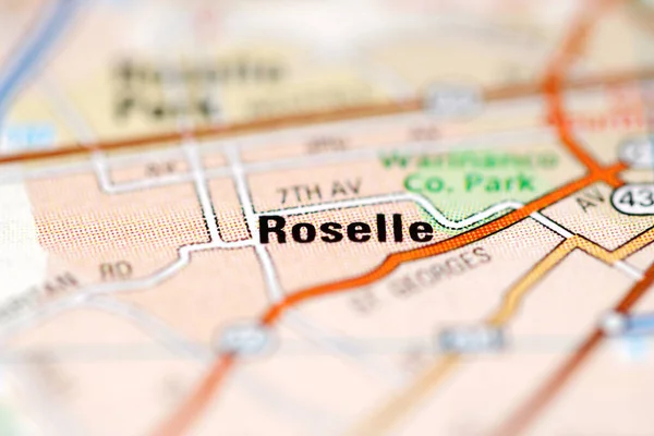 Roselle on a geographical map of USA