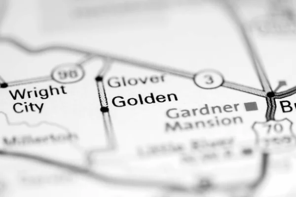 Золотий Оклахома Сша Географічній Карті — стокове фото