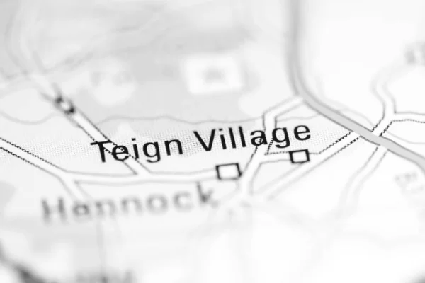 Teign Village Velká Británie Mapě Geografie — Stock fotografie