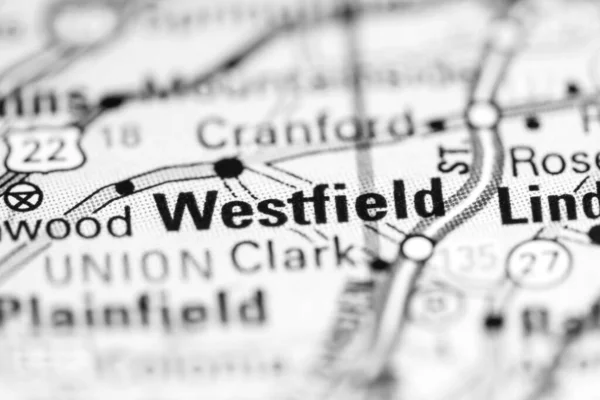 Westfield New Jersey Usa Mapě Geografie — Stock fotografie