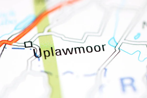 Uplawmoor Географічній Карті Великої Британії — стокове фото