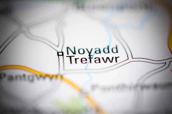 Noyadd Trefawr Reino Unido Sobre Mapa Geografia — Fotografia de Stock