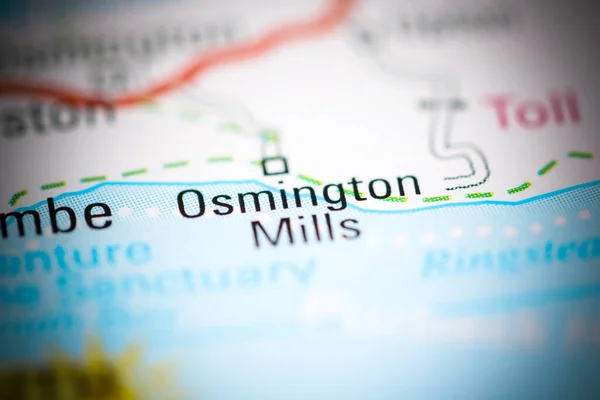 Osmington Mills Regno Unito Una Carta Geografica — Foto Stock
