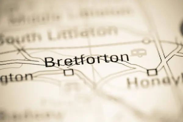 Bretforton Reino Unido Mapa Geográfico — Foto de Stock