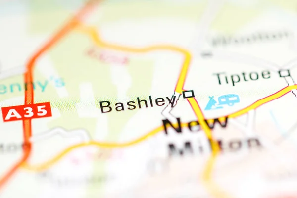 バシュリー 地理地図上のイギリス — ストック写真